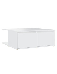 Tavolino da Salotto Bianco 80x80x31 cm in Legno Multistrato