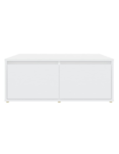 Tavolino da Salotto Bianco 80x80x31 cm in Legno Multistrato