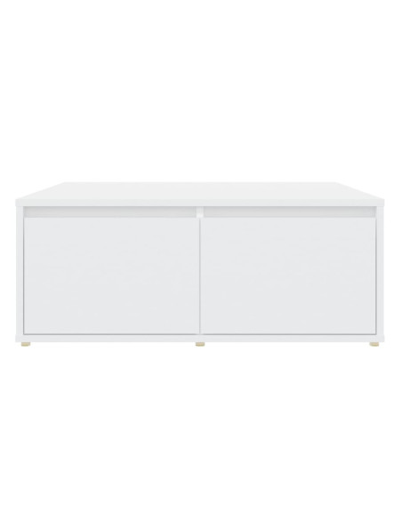 Tavolino da Salotto Bianco 80x80x31 cm in Legno Multistrato