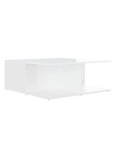 Tavolino da Salotto Bianco 80x80x31 cm in Legno Multistrato