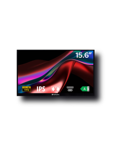 Verbatim 49592 Monitor PC 39,6 cm (15.6") 1920 x 1080 Pixel Full HD LCD Touch screen Nero