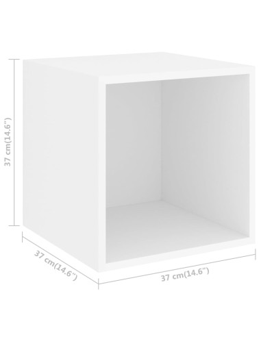 Set Mobile TV 2 pz Bianco in Truciolato