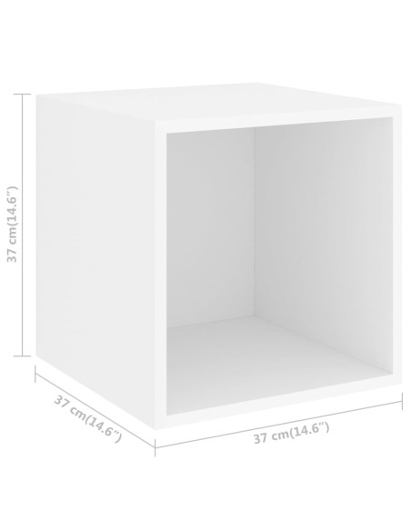 Set Mobile TV 2 pz Bianco in Truciolato