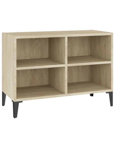 Mobile TV con Gambe in Metallo Rovere Sonoma 69,5x30x50 cm