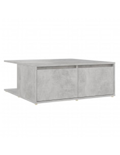 Tavolino da Salotto Grigio Cemento 80x80x31cm Legno Multistrato