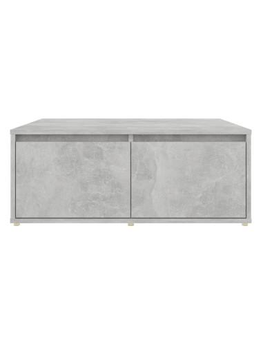 Tavolino da Salotto Grigio Cemento 80x80x31cm Legno Multistrato