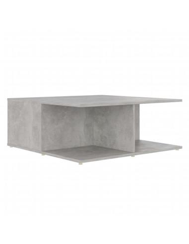 Tavolino da Salotto Grigio Cemento 80x80x31cm Legno Multistrato