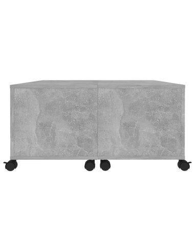 Tavolino da Salotto Grigio Cemento 75x75x38cm Legno Multistrato
