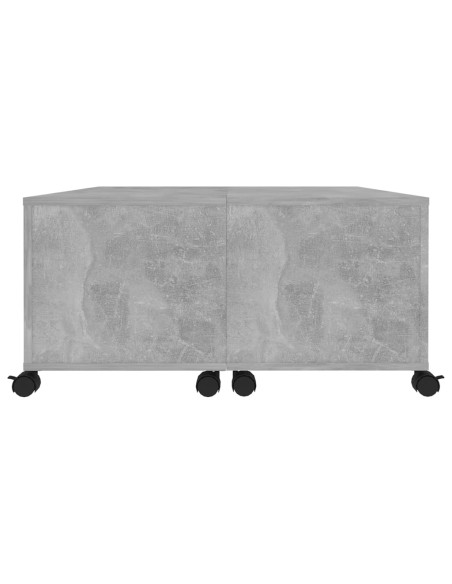Tavolino da Salotto Grigio Cemento 75x75x38cm Legno Multistrato
