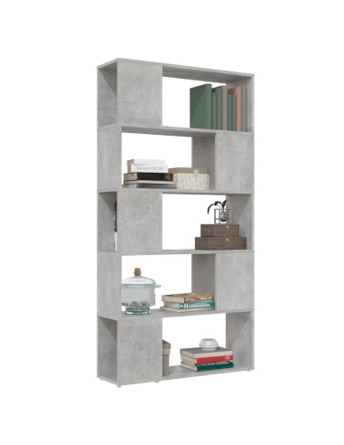 Libreria/Divisorio Grigio Cemento 80x24x155 cm in Truciolato