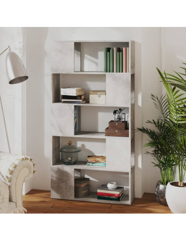 Libreria/Divisorio Grigio Cemento 80x24x155 cm in Truciolato