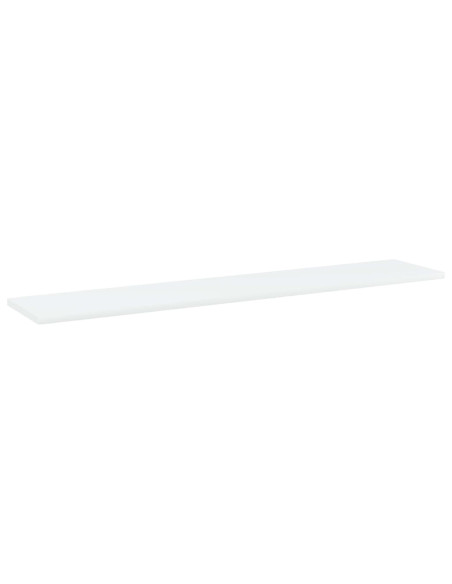 Ripiani per Libreria 4pz Bianchi 100x20x1,5cm Legno Multistrato