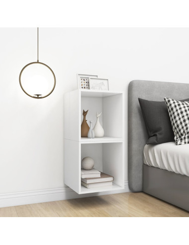 Mobili a Muro 2pz Bianchi 37x37x37 cm in Legno Multistrato