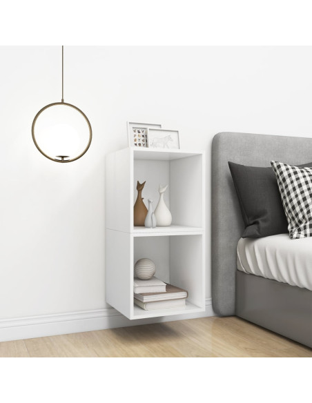 Mobili a Muro 2pz Bianchi 37x37x37 cm in Legno Multistrato