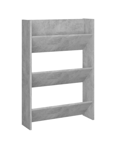 Scarpiere Muro 2pz Grigio Cemento 60x18x90cm Legno Multistrato