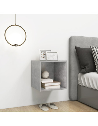 Mobile a Muro Grigio Cemento 37x37x37 cm in Legno Multistrato