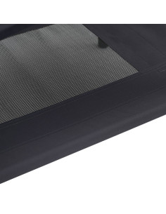 Letto per Cani Nero 122 x 93 x 106,5 cm Acciaio