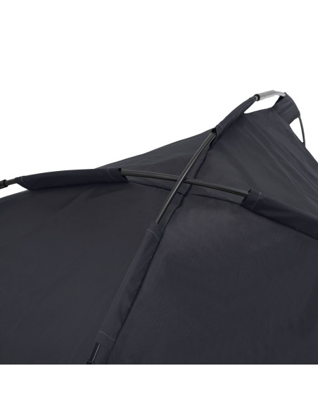 Letto Rialzato per Cani con Copertura Rimovibile Nero XL Acciaio