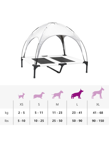 Letto per Cani Grigio Argento 92 x 77 x 82,5 cm Acciaio