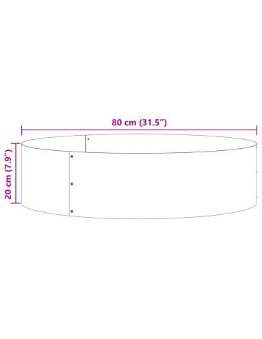 Anello per vaso 5 pcs Nero 80 x 80 x 20 cm