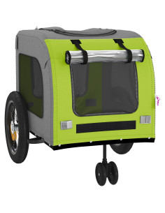 Rimorchio per bicicletta per animali domestici Verde e grigio 2