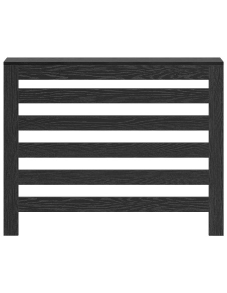 Copertura Radiatore Rovere Nero 104x20x82 cm Legno Ingegnerizzato