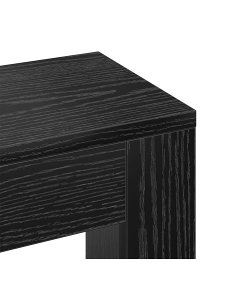 Coprente Radiatore Nero Rovere 149x20x82 cm Legno Ingenerizzato