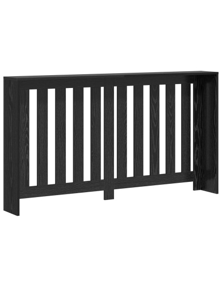 Copertura Radiatore Rovere Nero 149x20x82 cm Legno Ingegnerizzato
