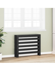 Copertura per radiatori Rovere Nero 104 x 20 x 82 cm 2