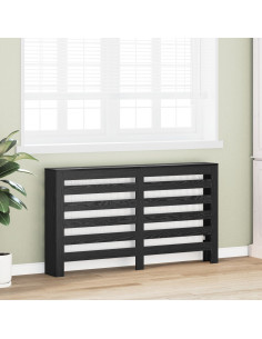 Copertura per radiatori Rovere Nero 149 x 20 x 82 cm 2