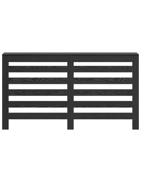 Coprente Radiatore Nero Rovere 149x20x82 cm Legno Ingenerizzato