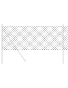 Recinzione a rete metallica Grigio 10 x 0,6 m Acciaio 2