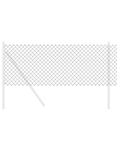 Recinzione a rete metallica Grigio 10 x 0,6 m Acciaio