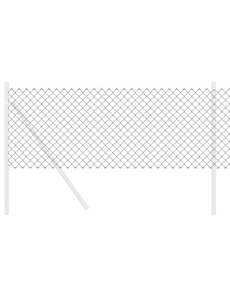 Recinzione a rete metallica Grigio 10 x 0,6 m Acciaio
