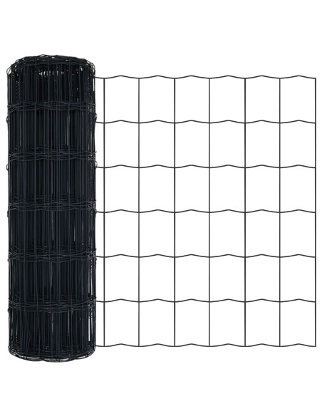 Recinzione Euro Grigio 0,4 x 50 m Ferro rivestito in PVC