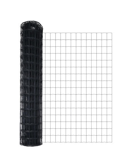Recinzione Euro Grigio 1,4 x 10 m Ferro rivestito in PVC