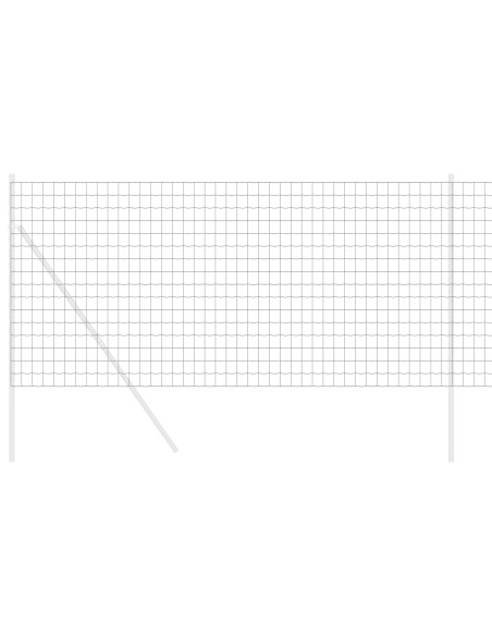 Recinzione Euro Grigio 1,4 x 10 m Ferro rivestito in PVC