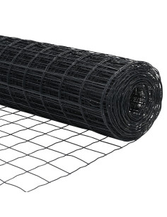 Recinzione Euro Nero 1,6 x 10 m Ferro rivestito in PVC
