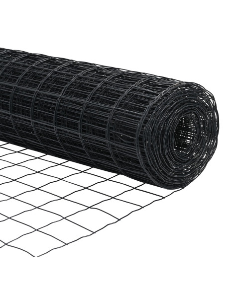 Recinzione Euro Nero 1,6 x 10 m Ferro rivestito in PVC