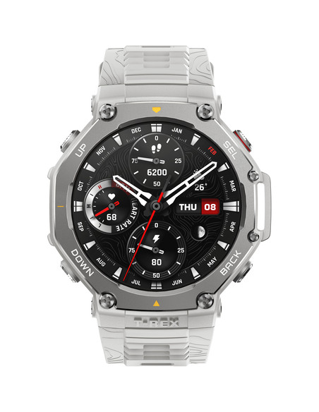 Amazfit T-Rex 3 3,81 cm (1.5") AMOLED Digitale 480 x 480 Pixel Touch screen Acciaio inox GPS (satellitare)