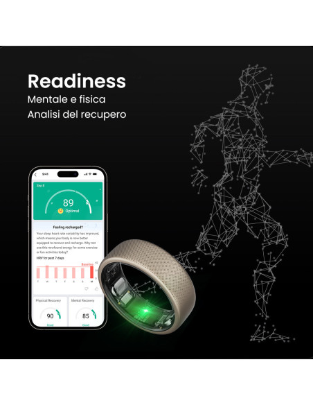 Amazfit Helio Ring Anello intelligente con activity tracker Titanio