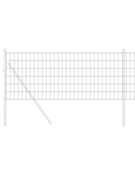 Recinzione Euro Grigio 0,6 x 10 m Ferro rivestito in PVC