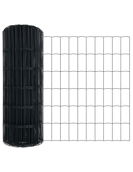 Recinzione Euro Grigio 0,8 x 10 m Ferro rivestito in PVC