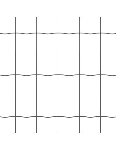 Recinzione Euro Grigio 1 x 10 m Ferro rivestito in PVC