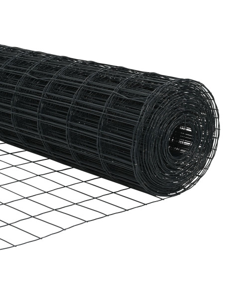 Recinzione Euro Grigio 1 x 10 m Ferro rivestito in PVC