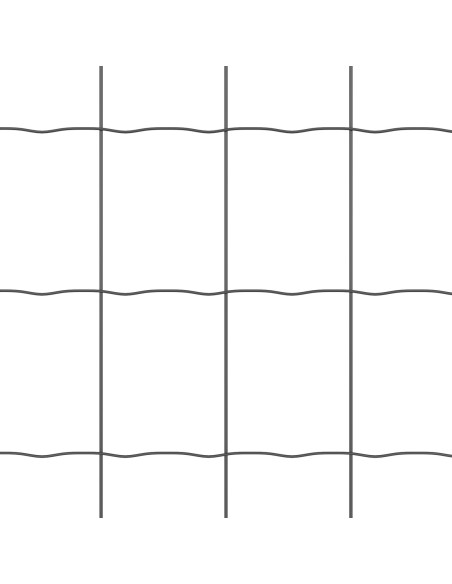 Recinzione Euro Grigio 0,6 x 10 m Ferro rivestito in PVC