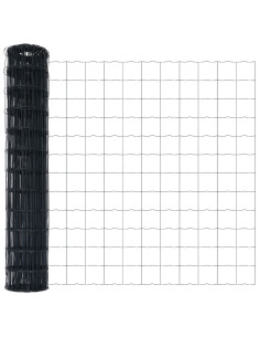 Recinzione Euro Grigio 1,4 x 10 m Ferro rivestito in PVC
