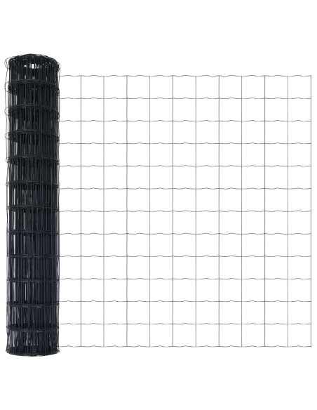 Recinzione Euro Grigio 1,4 x 10 m Ferro rivestito in PVC
