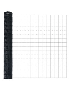 Recinzione Euro Grigio 1,6 x 10 m Ferro rivestito in PVC
