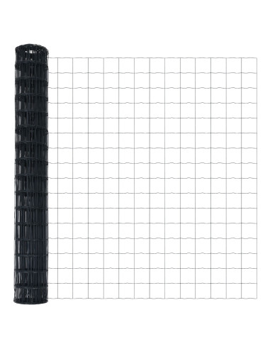 Recinzione Euro Grigio 1,6 x 10 m Ferro rivestito in PVC